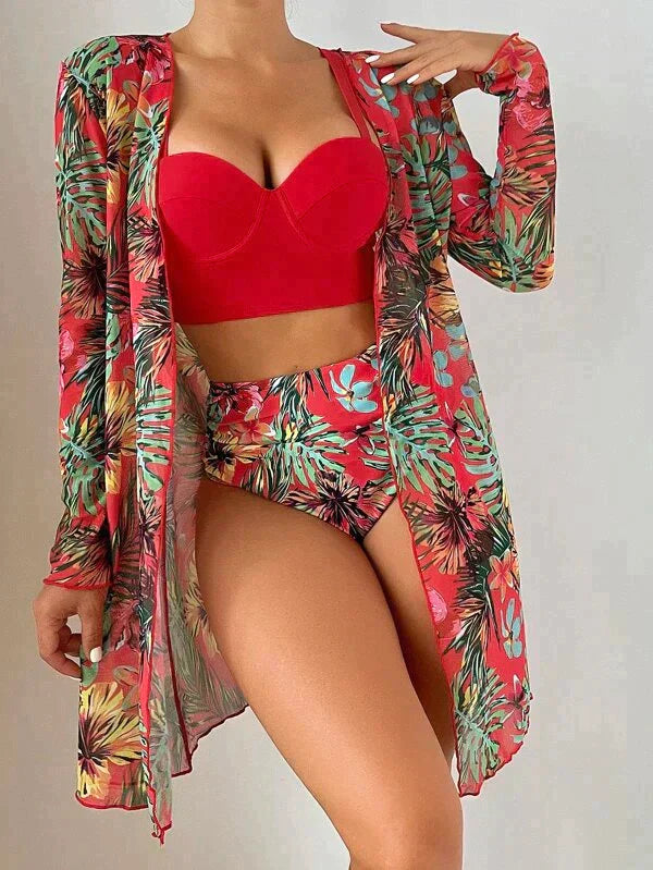 MELANIE - Stylowy 3-częściowy zestaw bikini dla kobiet