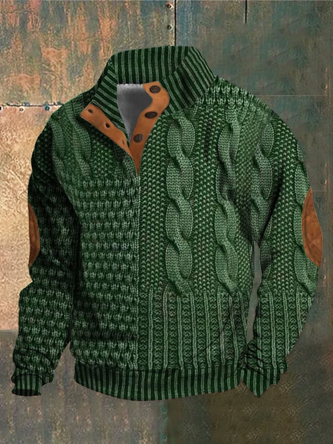Mateusz™ - Sweter Casual z Guzikami na Prosty i Elegancki Look