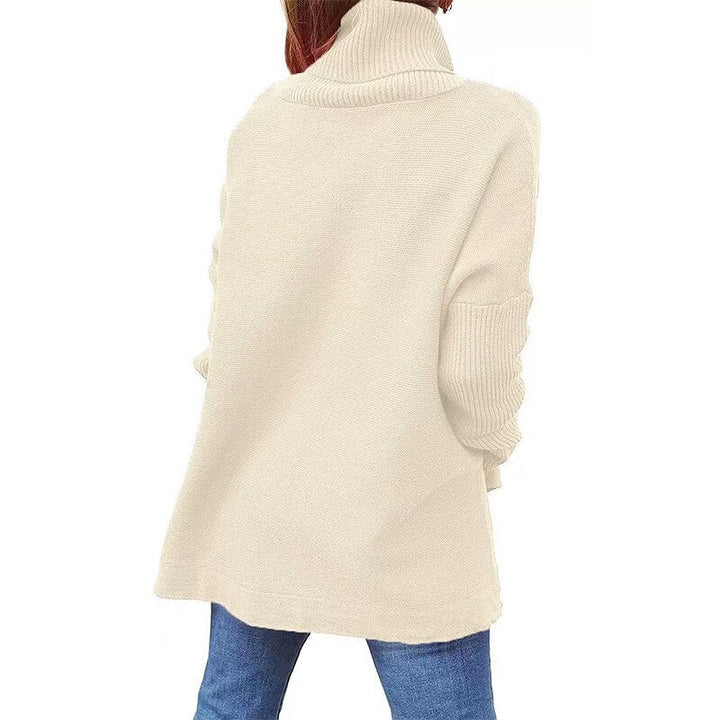 Alicja™ - Oversizowy Sweter Golf z Wełny