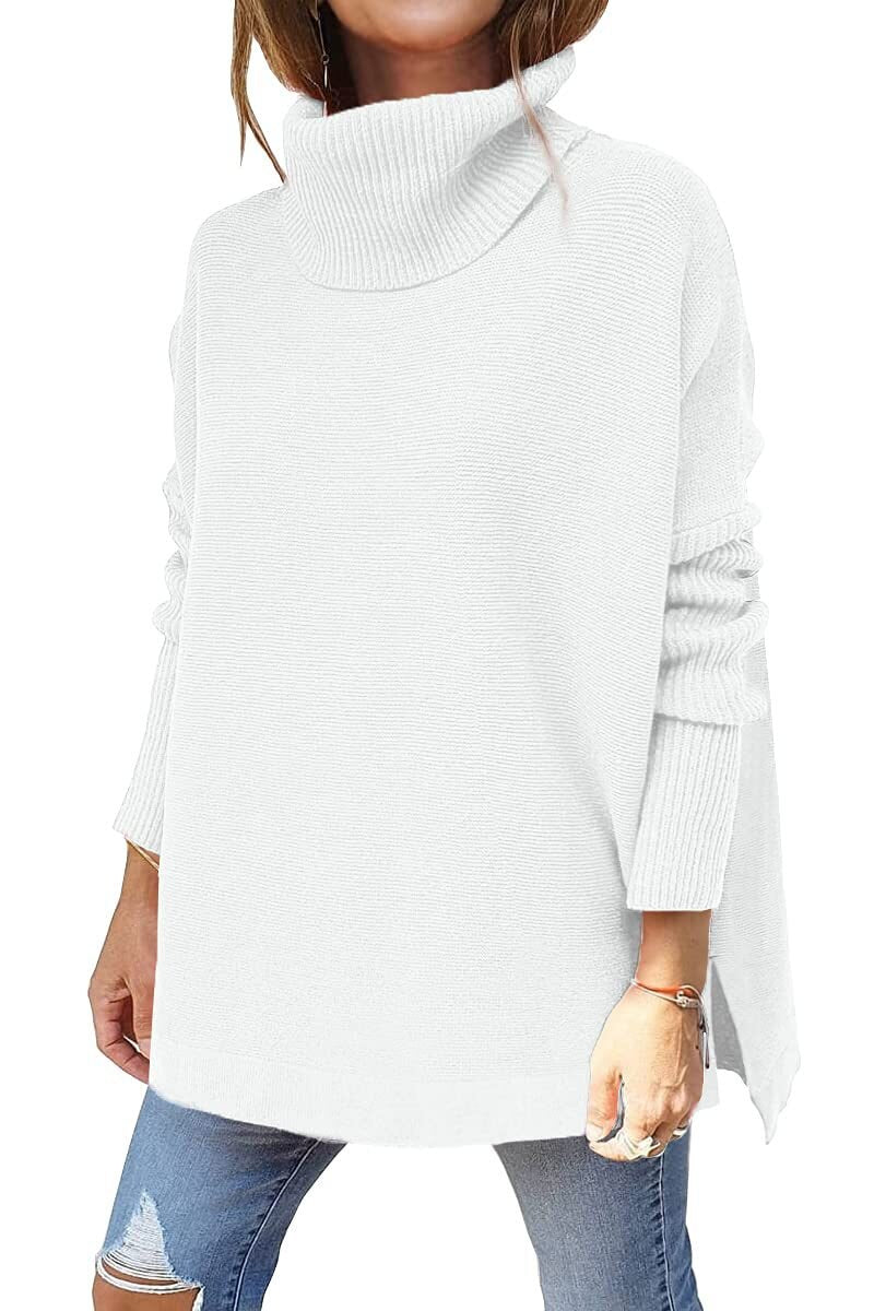 Alicja™ - Oversizowy Sweter Golf z Wełny