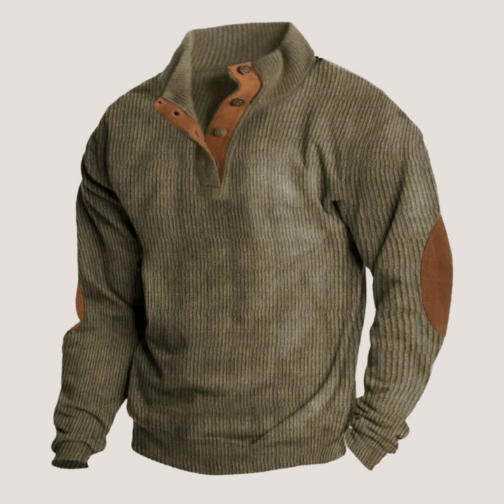 Tomasz™ - Bluza ze sztruksu z kołnierzem