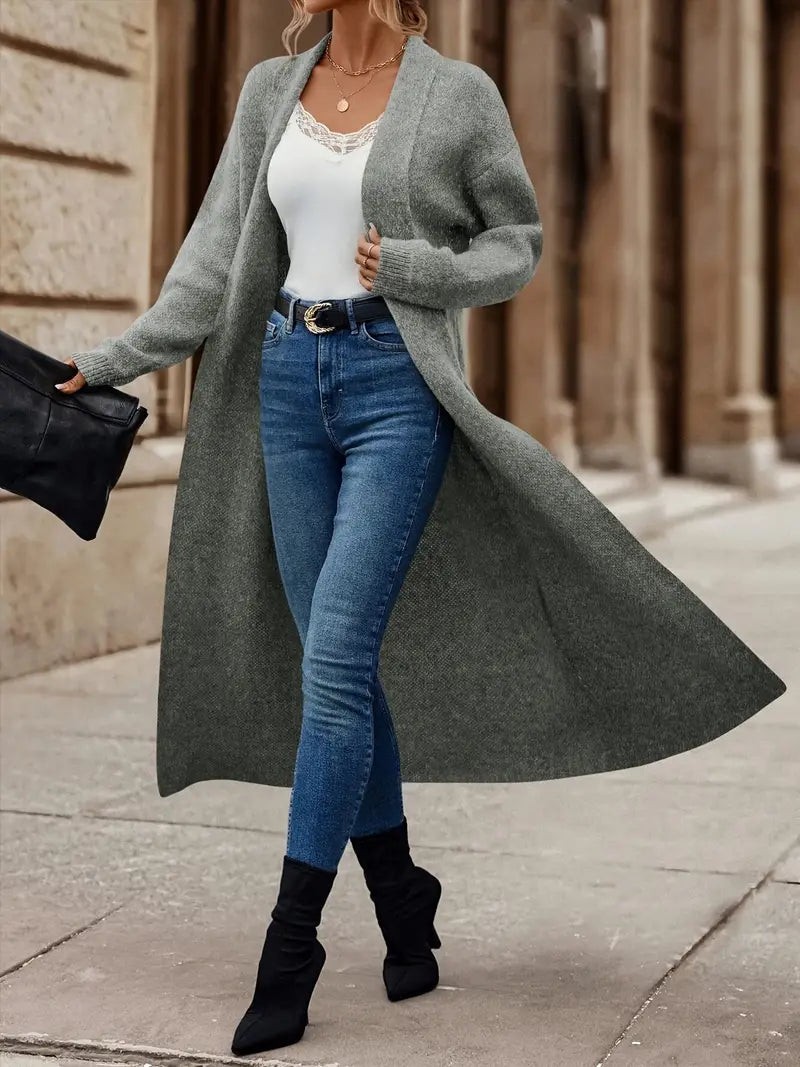 Loretta - Elegancki wełniany kardigan z długim rękawem zapewniający stylowy wygląd