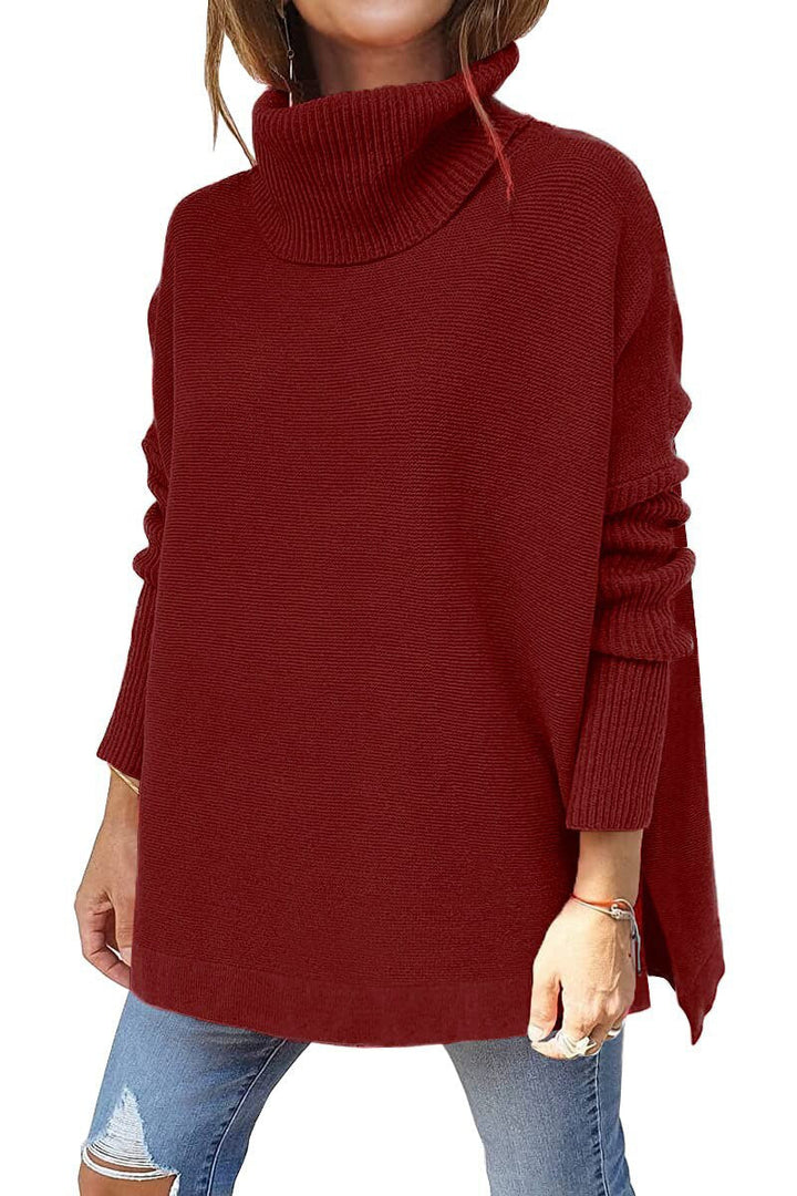 Alicja™ - Oversizowy Sweter Golf z Wełny