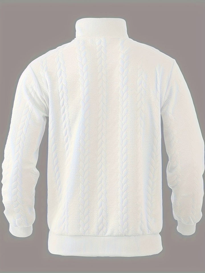 Tomasz™ - Męski Sweter z Zipperem w Kaszmirze Vintage