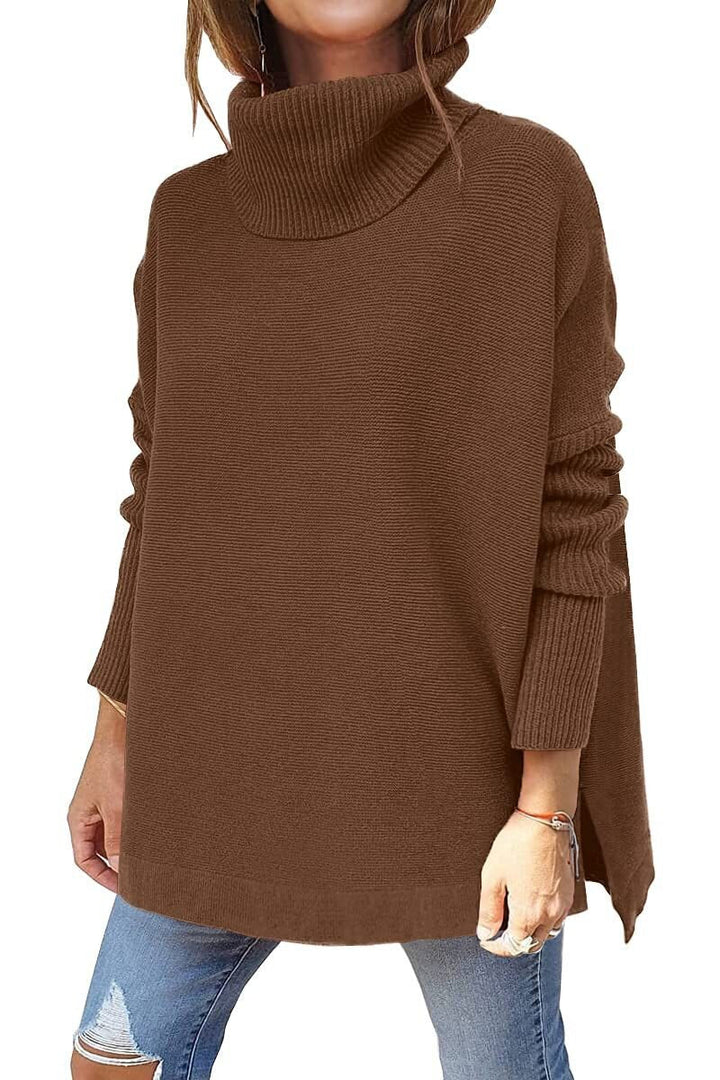 Alicja™ - Oversizowy Sweter Golf z Wełny