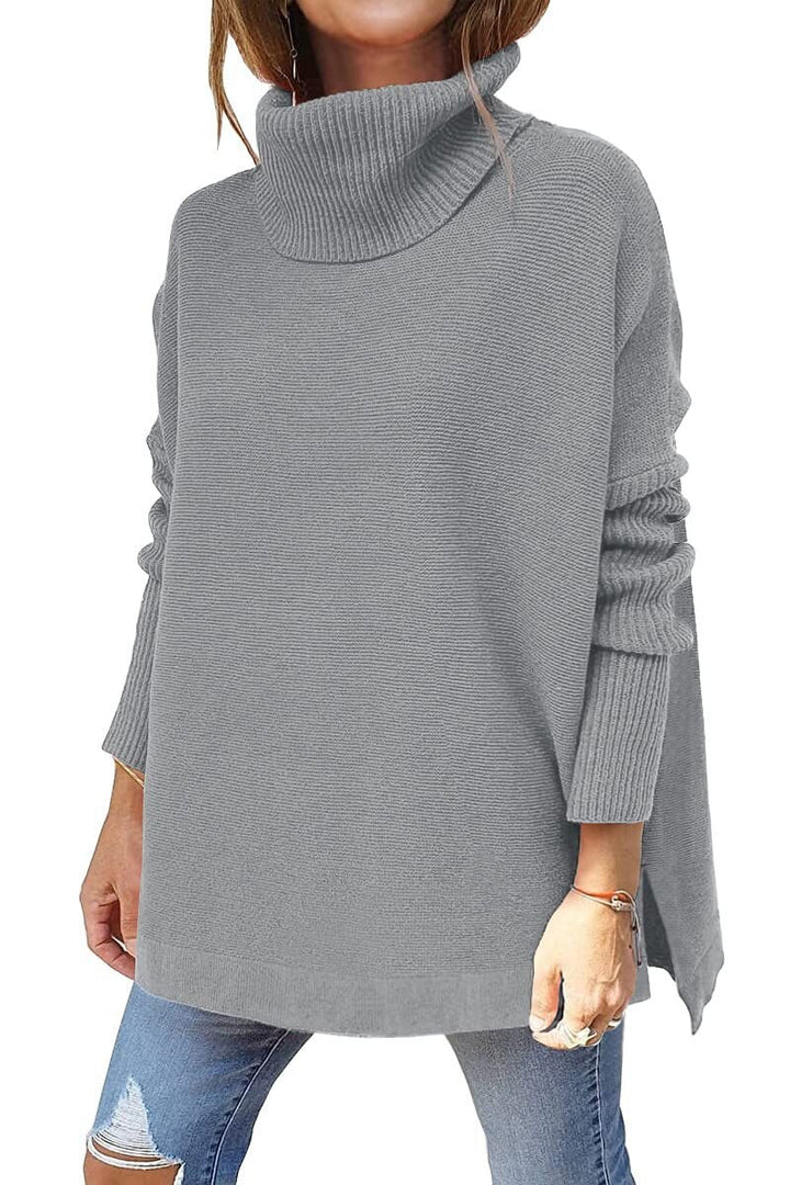 Alicja™ - Oversizowy Sweter Golf z Wełny