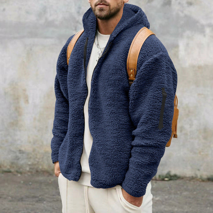 Michał™ - Męska Kurtka z Fleece Wełnianym