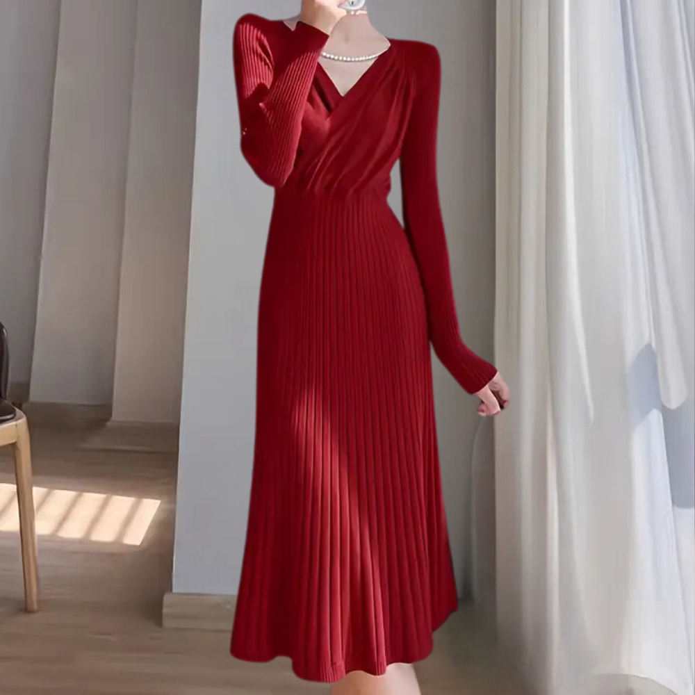 ARWENA - Elegancka sukienka z dzianiny dla kobiet