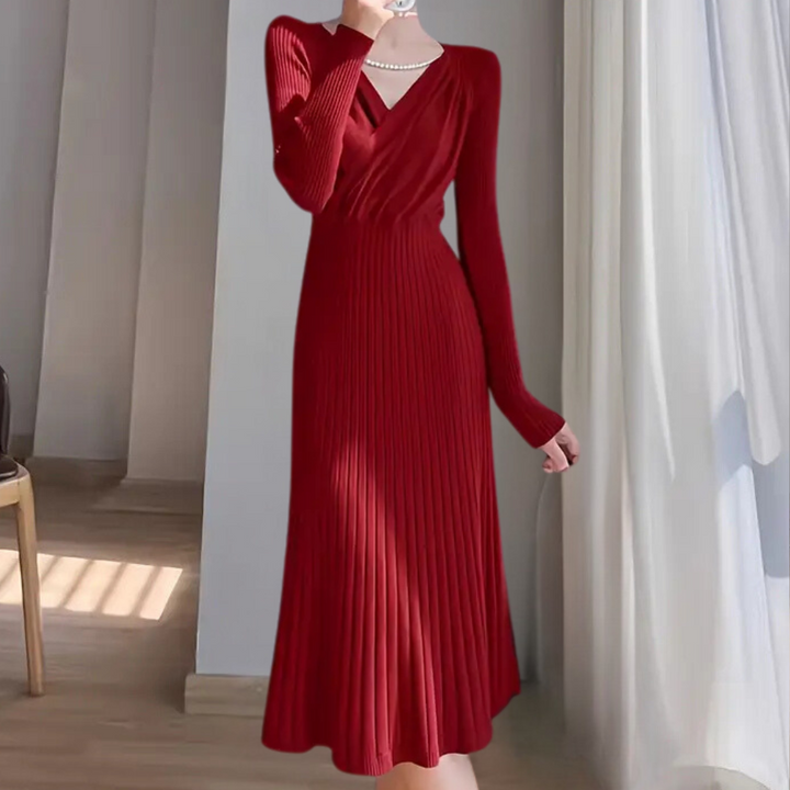 ARWENA - Elegancka sukienka z dzianiny dla kobiet