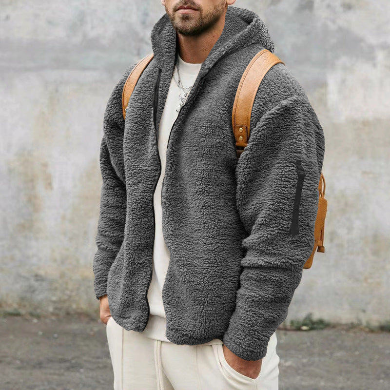 Michał™ - Męska Kurtka z Fleece Wełnianym