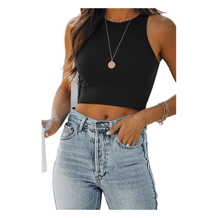 Emily - Stylowy i uwodzicielski halter crop top dla kobiet