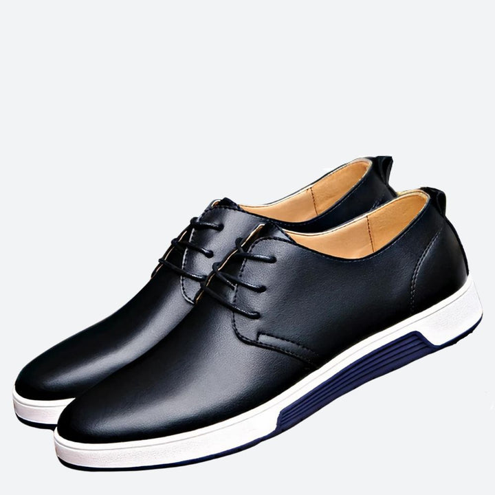 Stylowe skórzane buty ortopedyczne dla mężczyzn - sierpień