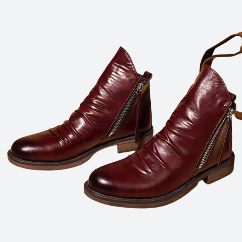 Szykowne męskie buty zapinane na zamek - Austin