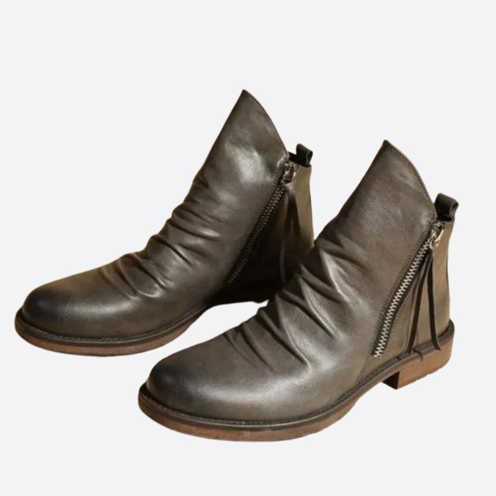 Szykowne męskie buty zapinane na zamek - Austin