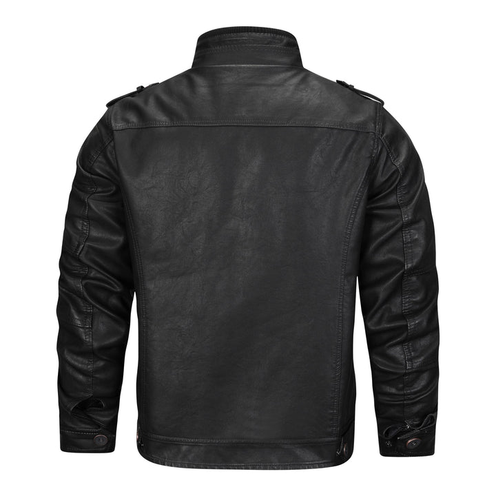 Tymon - Stylowa czarna kurtka skórzana dla mężczyzn - Alpha Collection