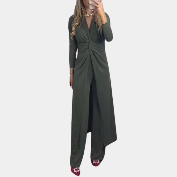 Alina - Elegancki zestaw damski w stylowym dwuczęściowym stroju