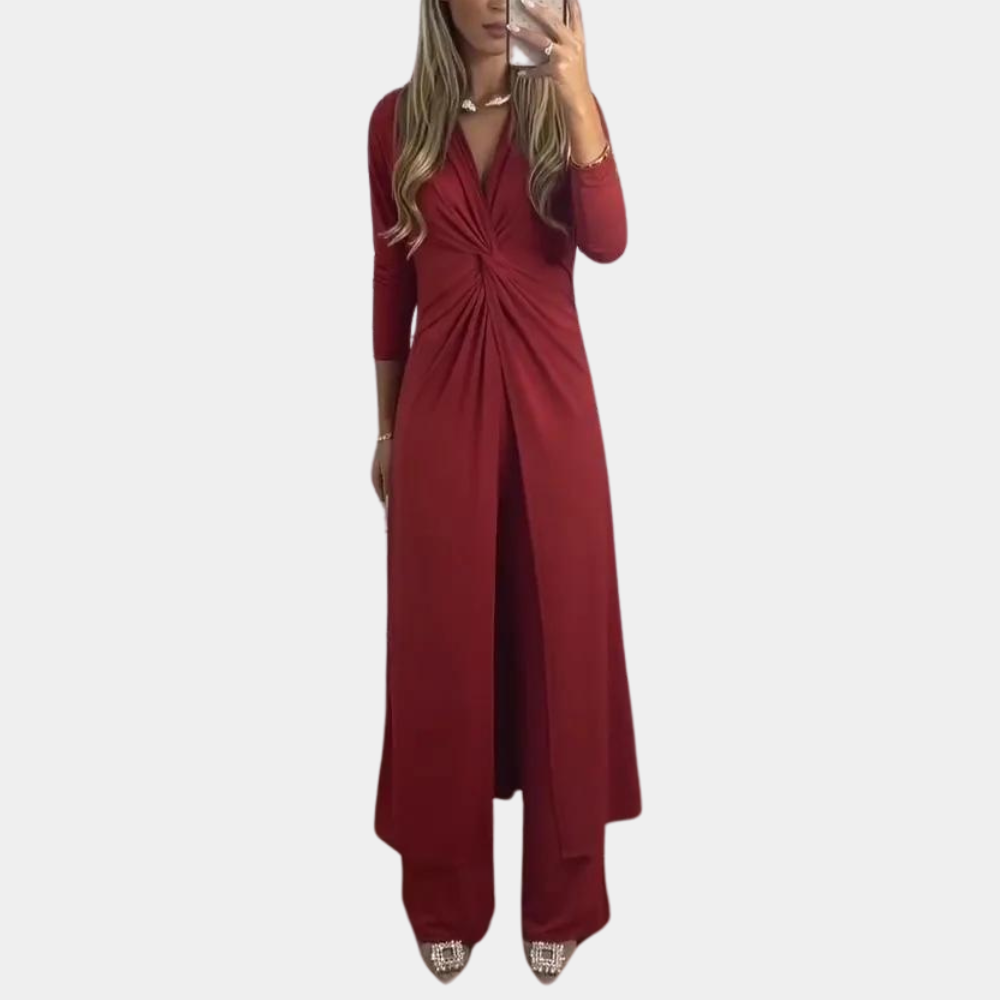 Alina - Elegancki zestaw damski w stylowym dwuczęściowym stroju