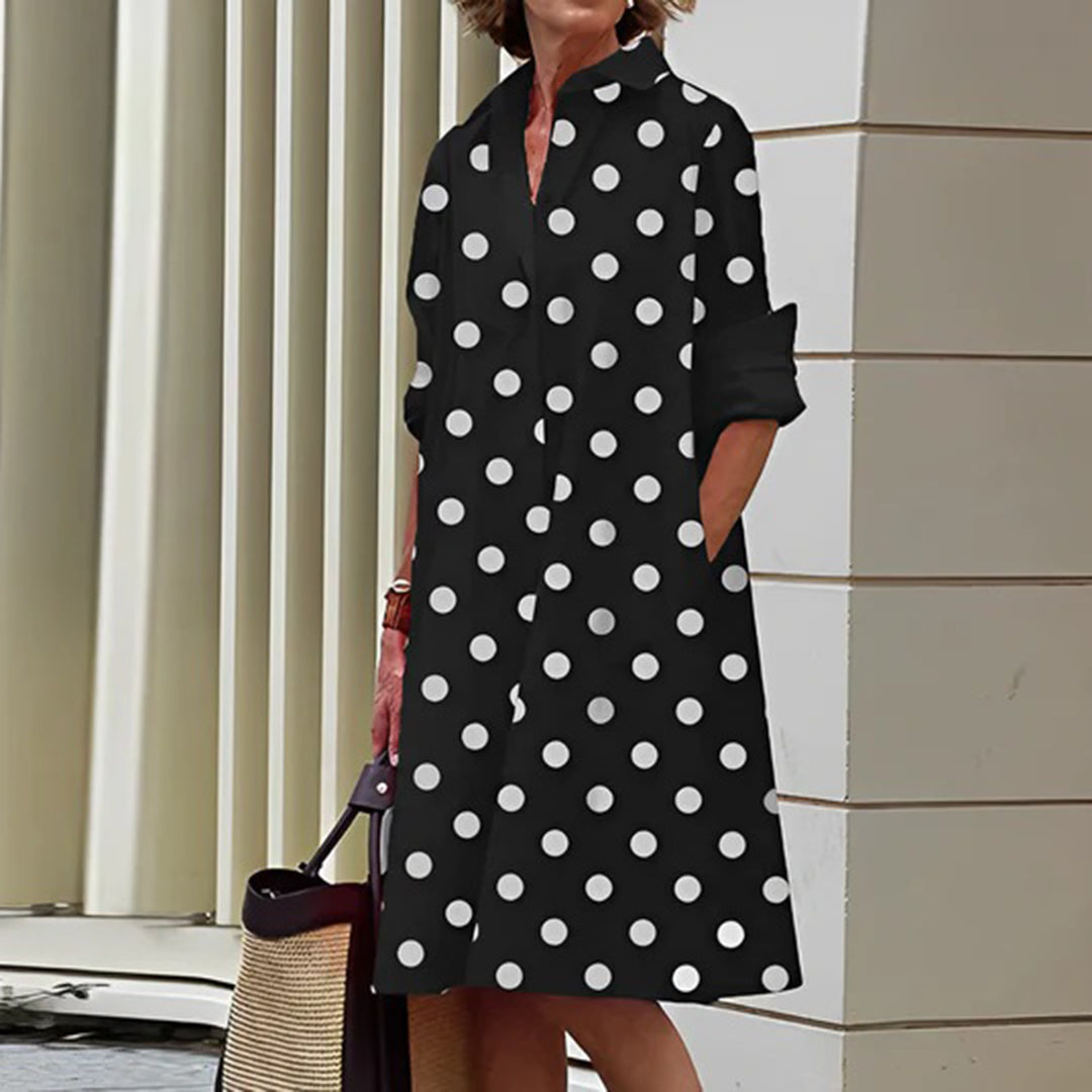 ASHLEY - Modna sukienka z długim rękawem zapewniająca stylowy wygląd
