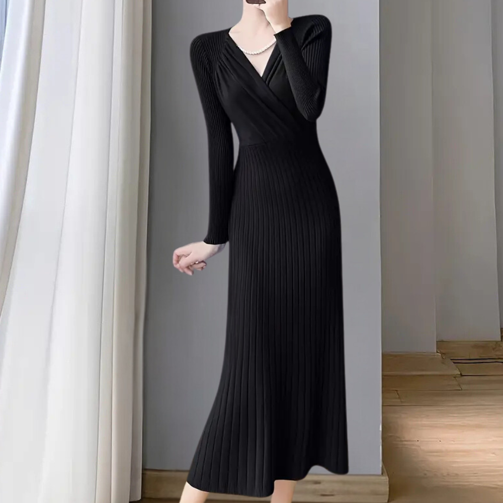 ARWENA - Elegancka sukienka z dzianiny dla kobiet