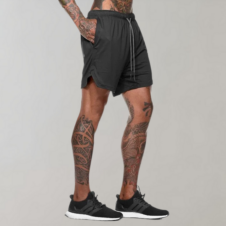 Tymon - Wszechstronne męskie spodenki fitness 2 w 1