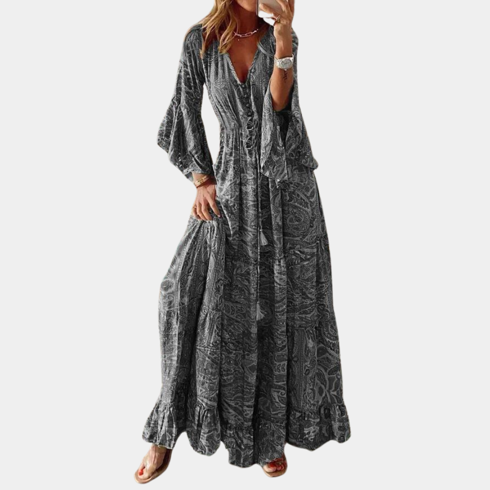 Agathe - Elegancka damska sukienka maxi w stylu boho