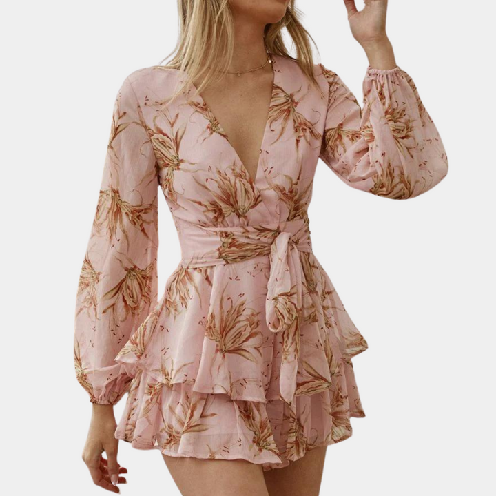 Alodie - Elegancka mini sukienka zapewniająca wyrafinowany wygląd