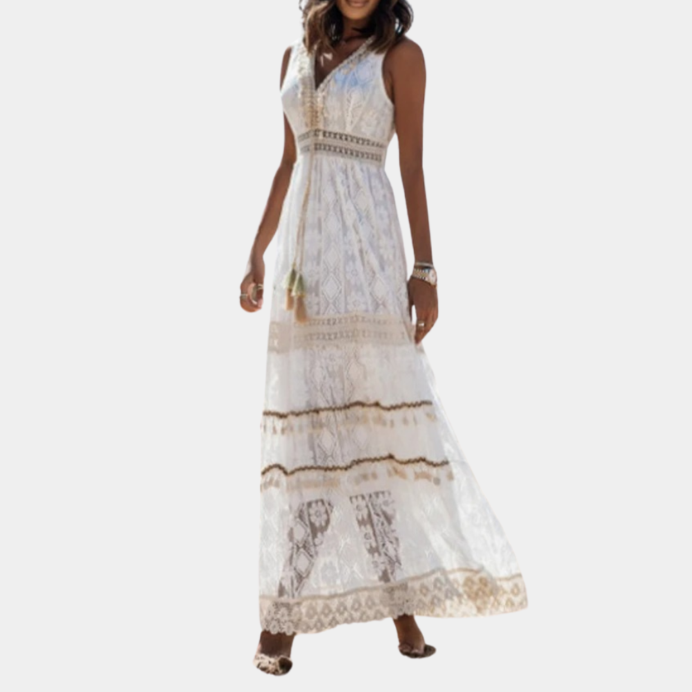 Amandine - czarująca damska sukienka maxi w stylu boho