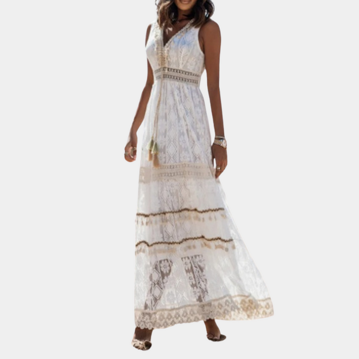 Amandine - czarująca damska sukienka maxi w stylu boho