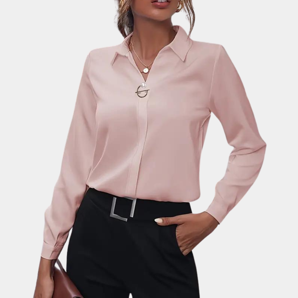 Amelia - Szykowna i elegancka jednolita bluzka damska