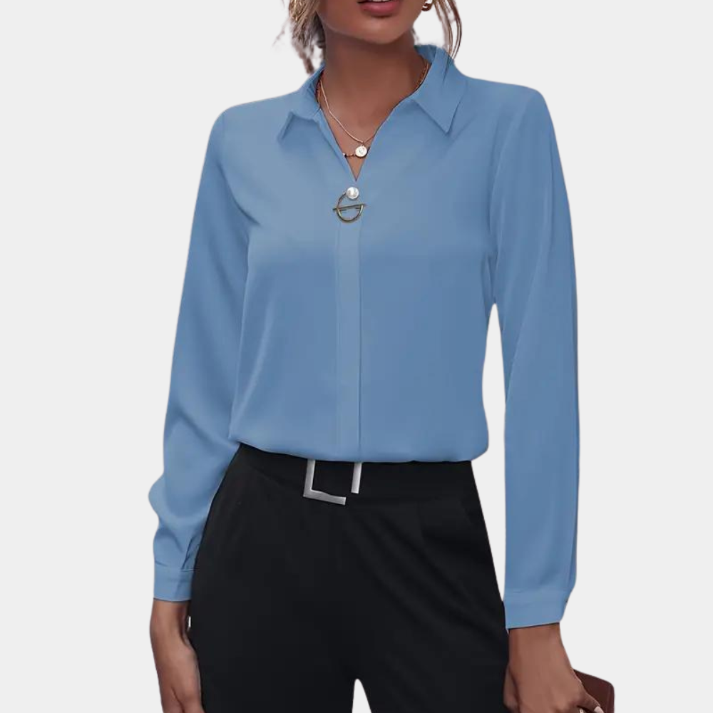 Amelia - Szykowna i elegancka jednolita bluzka damska