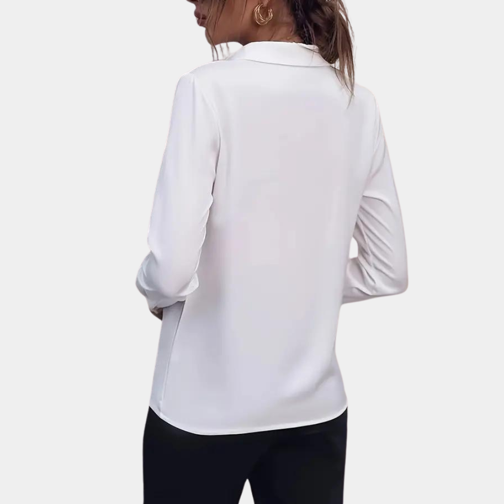 Amelia - Szykowna i elegancka jednolita bluzka damska