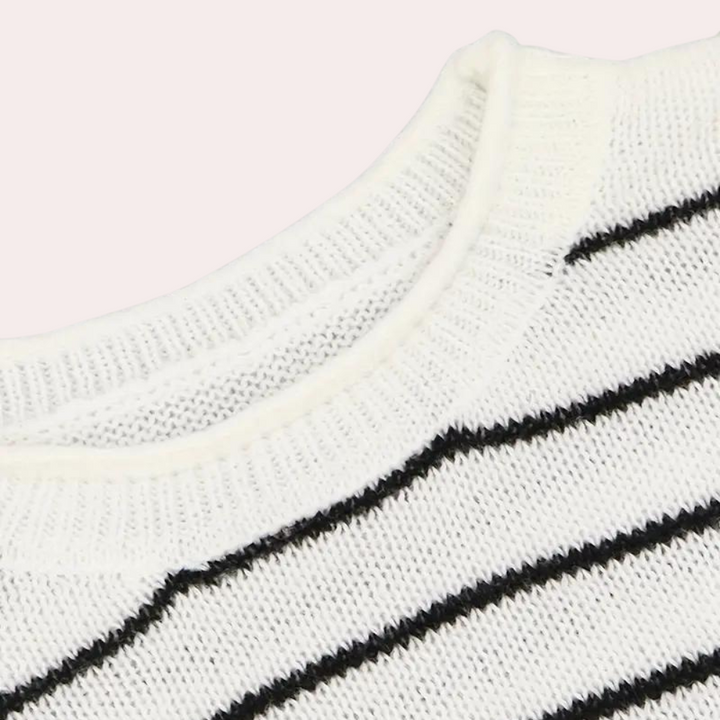 Urzula - Stylowy sweter damski z dzianiny w paski
