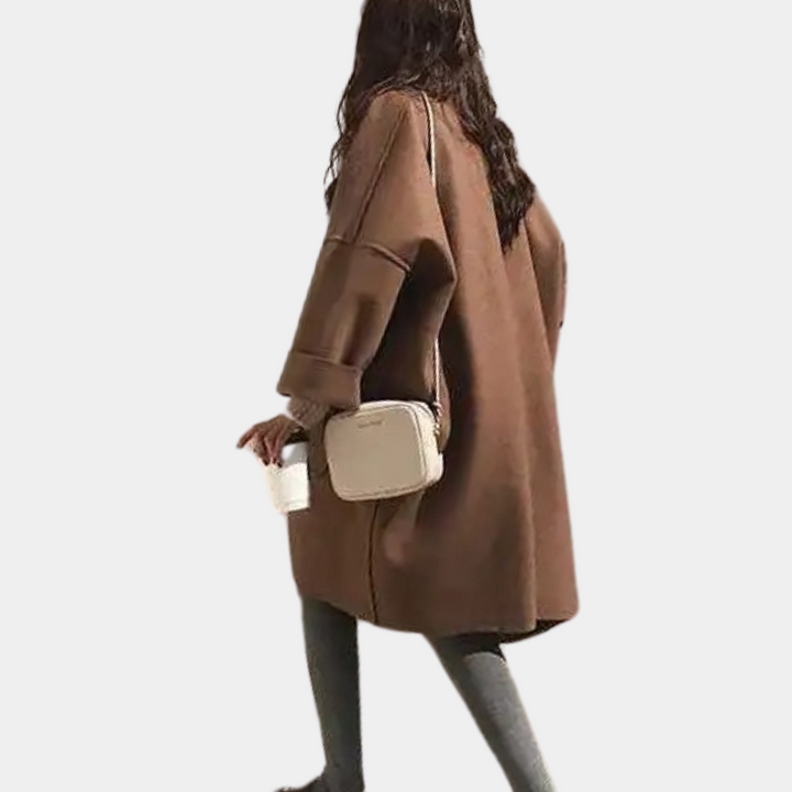 Lena - Szykowny długi płaszcz damski oversize