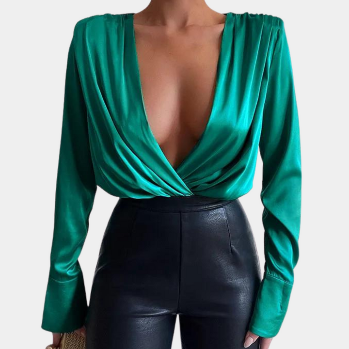 Karolina - Elegancka bluzka damska z długim rękawem zapewniająca ponadczasowy wygląd