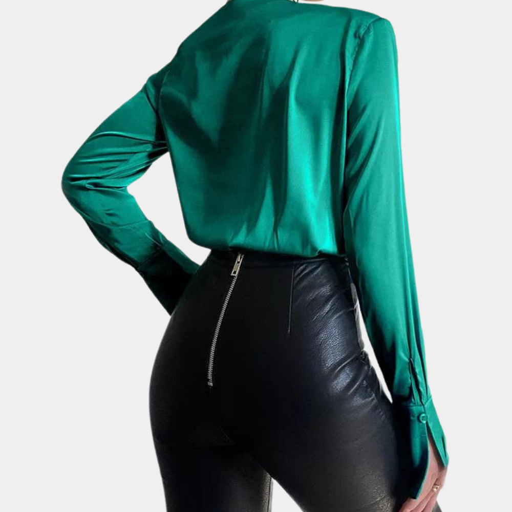 Karolina - Elegancka bluzka damska z długim rękawem zapewniająca ponadczasowy wygląd