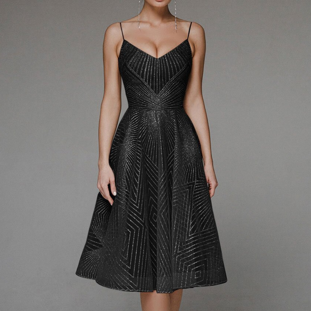 Blanca - Stylowa sukienka z eleganckimi odkrytymi plecami dla wyrafinowanego wyglądu
