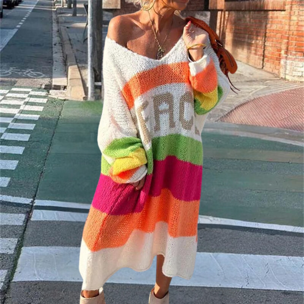 Gabriela - Stylowy i wygodny kolorowy sweter dla kobiet