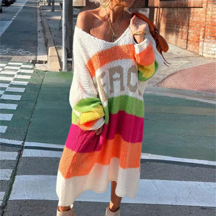 Gabriela - Stylowy i wygodny kolorowy sweter dla kobiet