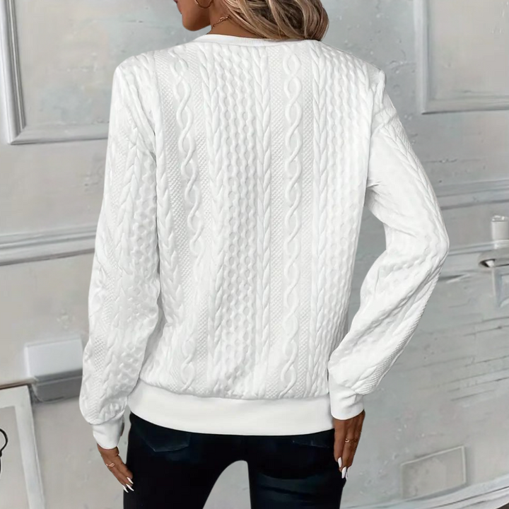 Aleksandra - Luksusowy teksturowany sweter casualowy dla kobiet