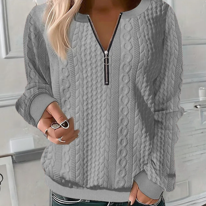 Aleksandra - Luksusowy teksturowany sweter casualowy dla kobiet