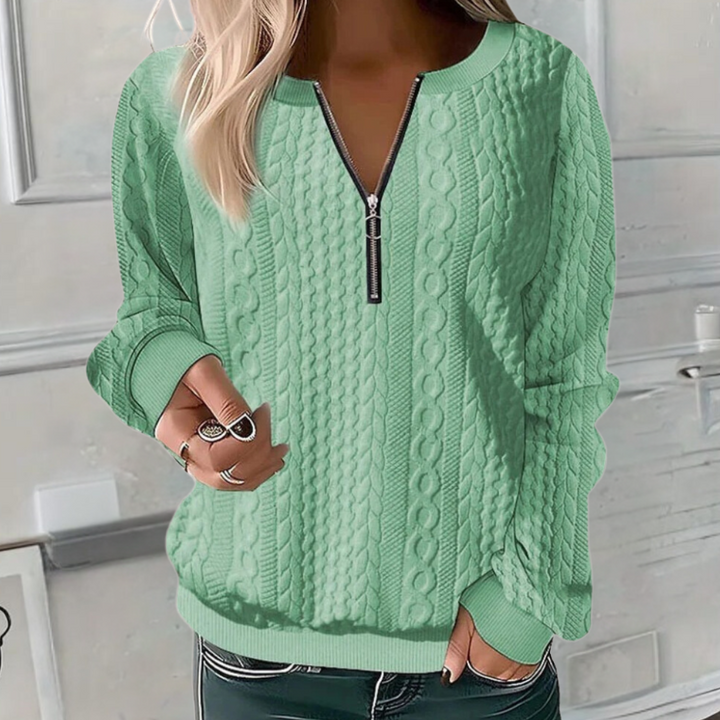 Aleksandra - Luksusowy teksturowany sweter casualowy dla kobiet