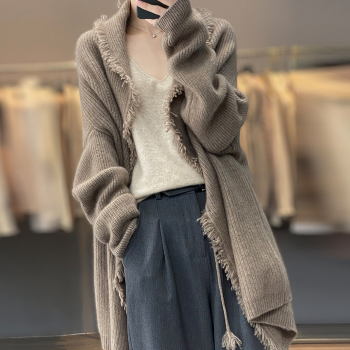 Zofia - Luksusowy, miękki i modny damski kardigan z dzianiny zapewniający stylowy wygląd