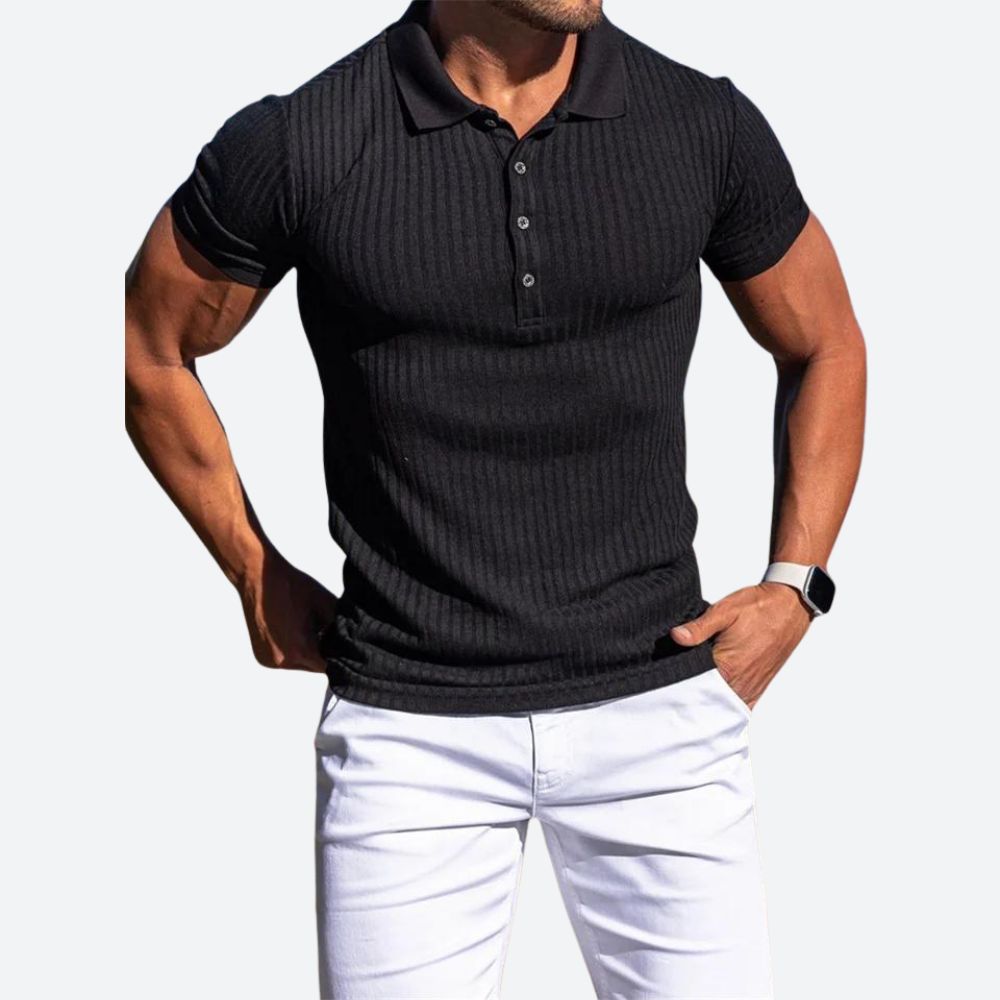 Stylowa koszulka polo z krótkim rękawem w swobodnym stylu - Clarence