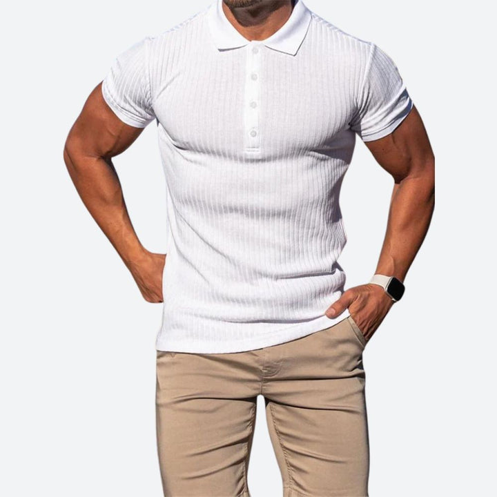 Stylowa koszulka polo z krótkim rękawem w swobodnym stylu - Clarence