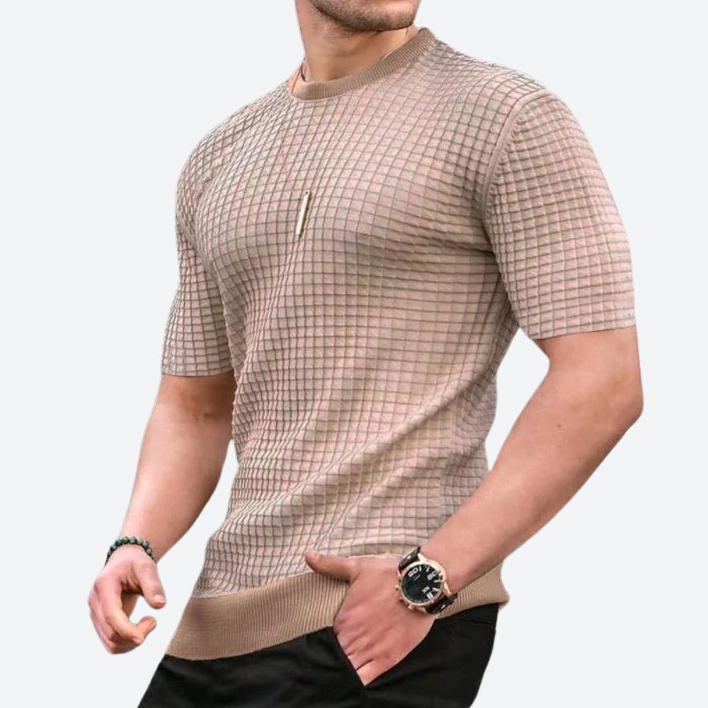 Grego 3D Waffle Casual Tee - Podnieś swój styl!