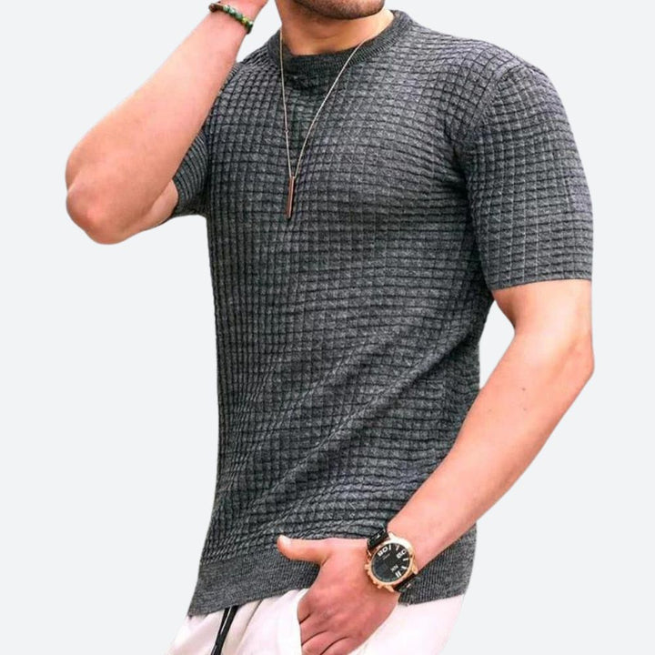 Grego 3D Waffle Casual Tee - Podnieś swój styl!