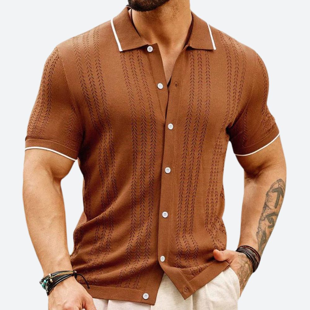Stylowe, luksusowe polo z dzianiny dla mężczyzn - Jacob
