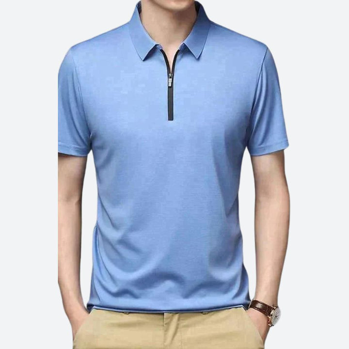 Stylowa męska jedwabna koszulka polo - Justin