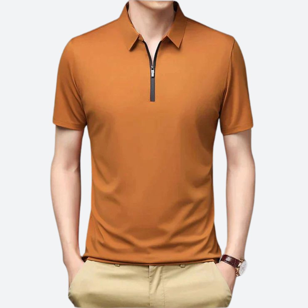 Stylowa męska jedwabna koszulka polo - Justin