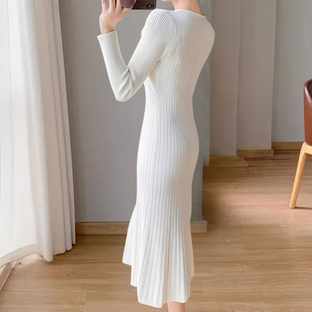 ARWENA - Elegancka sukienka z dzianiny dla kobiet